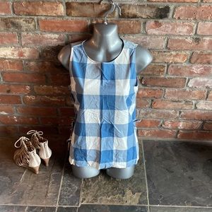Ann Taylor loft gingham shell
